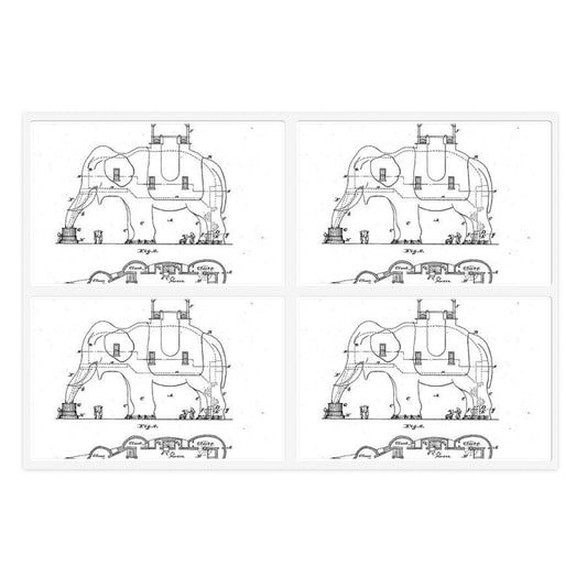 Patent Drawing of Engine - Lucy-USpatent268503 1882 Public domain  image Laminated UV Protective Vinyl Stickers