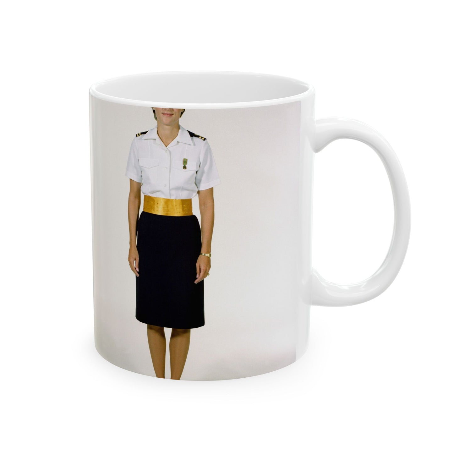 Uniform: Tropical dinner dress blue, female Navy officers Beautiful Novelty Ceramic Coffee Mug 11oz