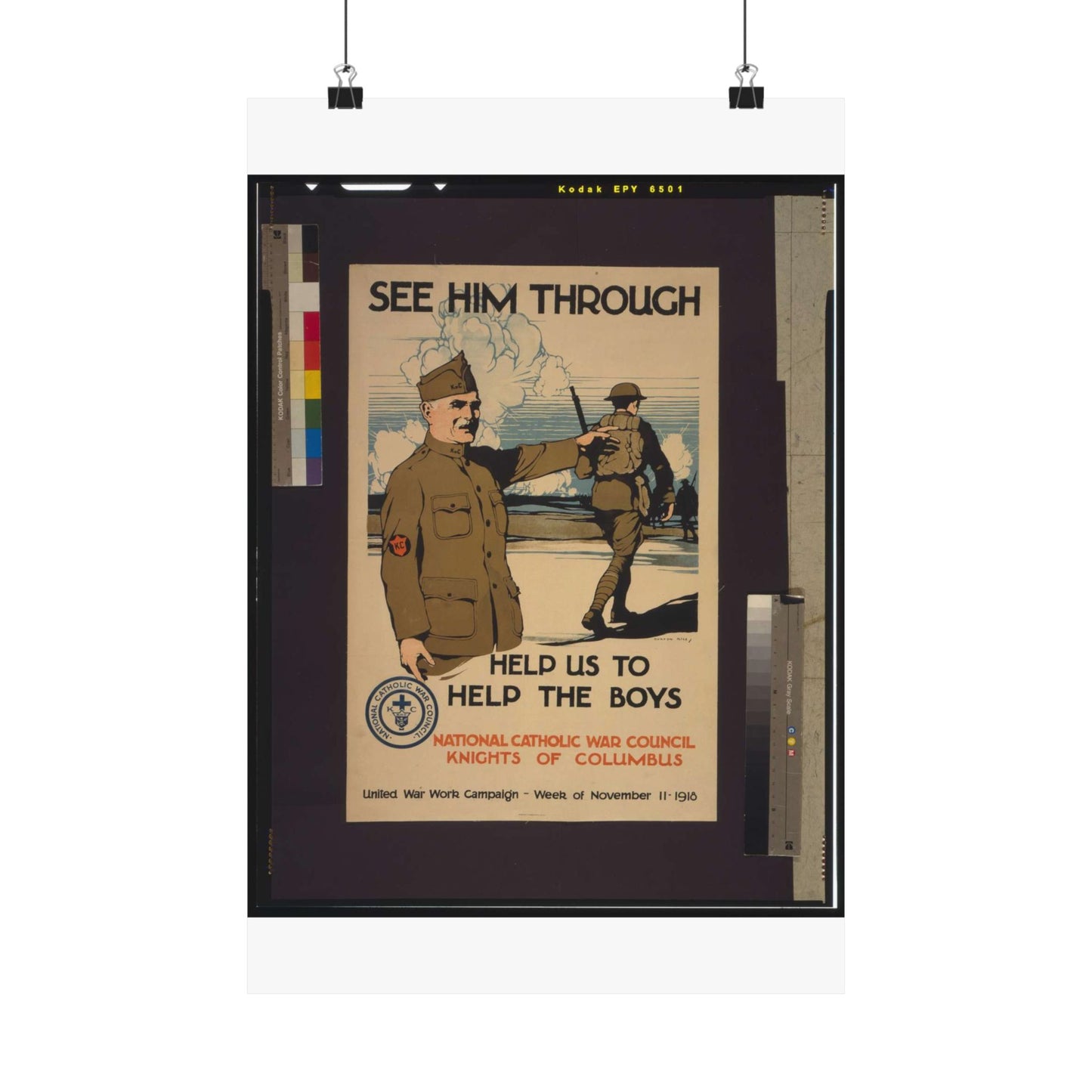 See him through--Help us to help the boys / Burton Rice ; American Lithographic Co., N.Y. High Quality Matte Wall Art Poster for Home, Office, Classroom