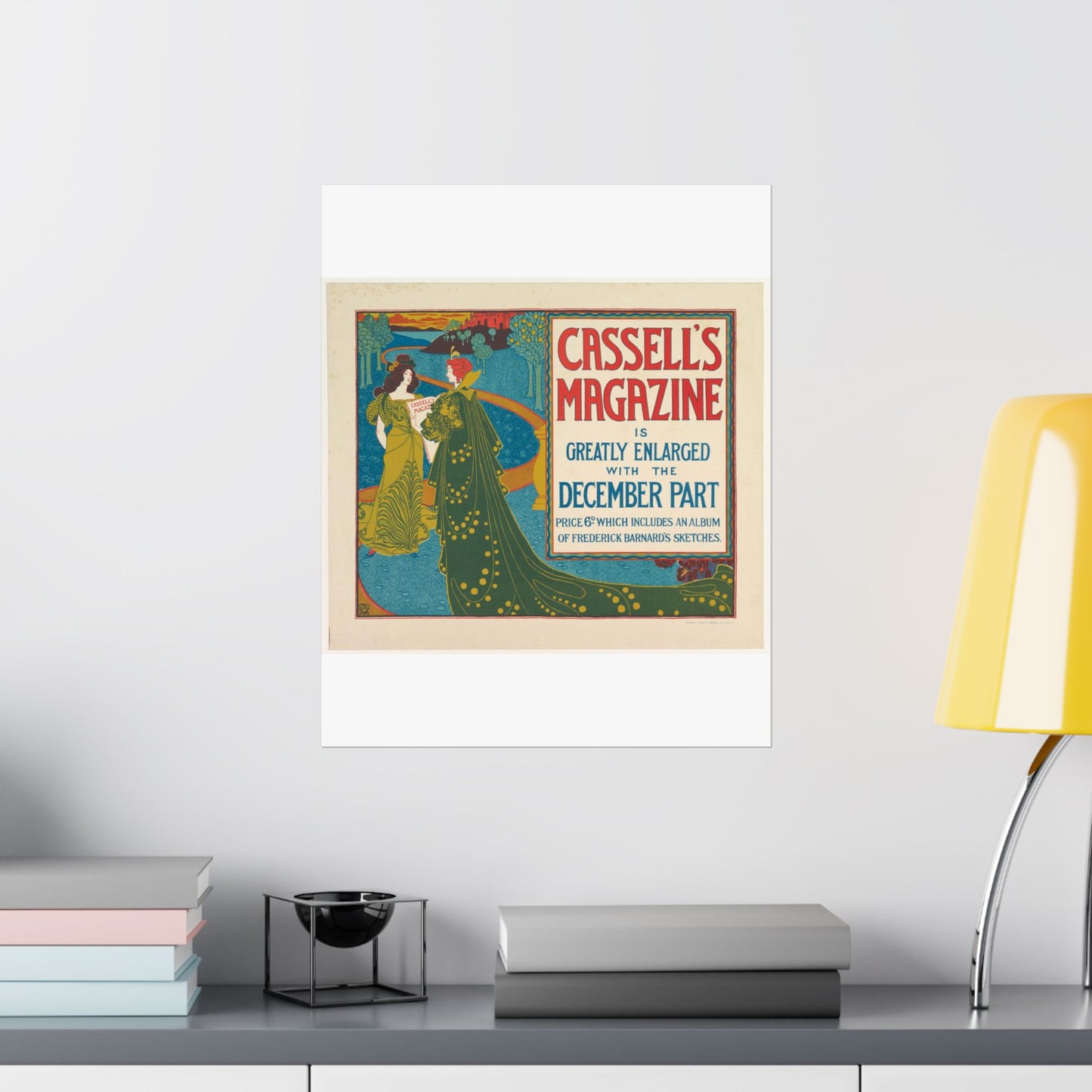 Louis Rhead - Cassell's Magazine: December High Quality Matte Wall Art Poster for Home, Office, Classroom