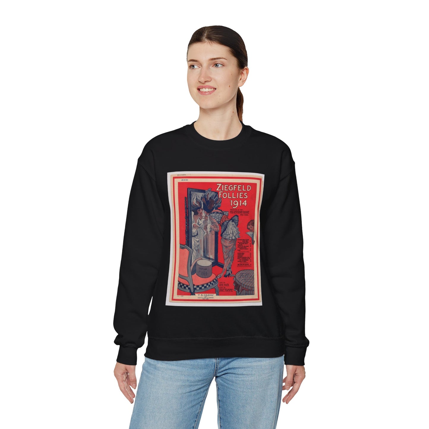 There's something in the air in springtime Black Heavy Blend Adult Crew Neck SweatShirt