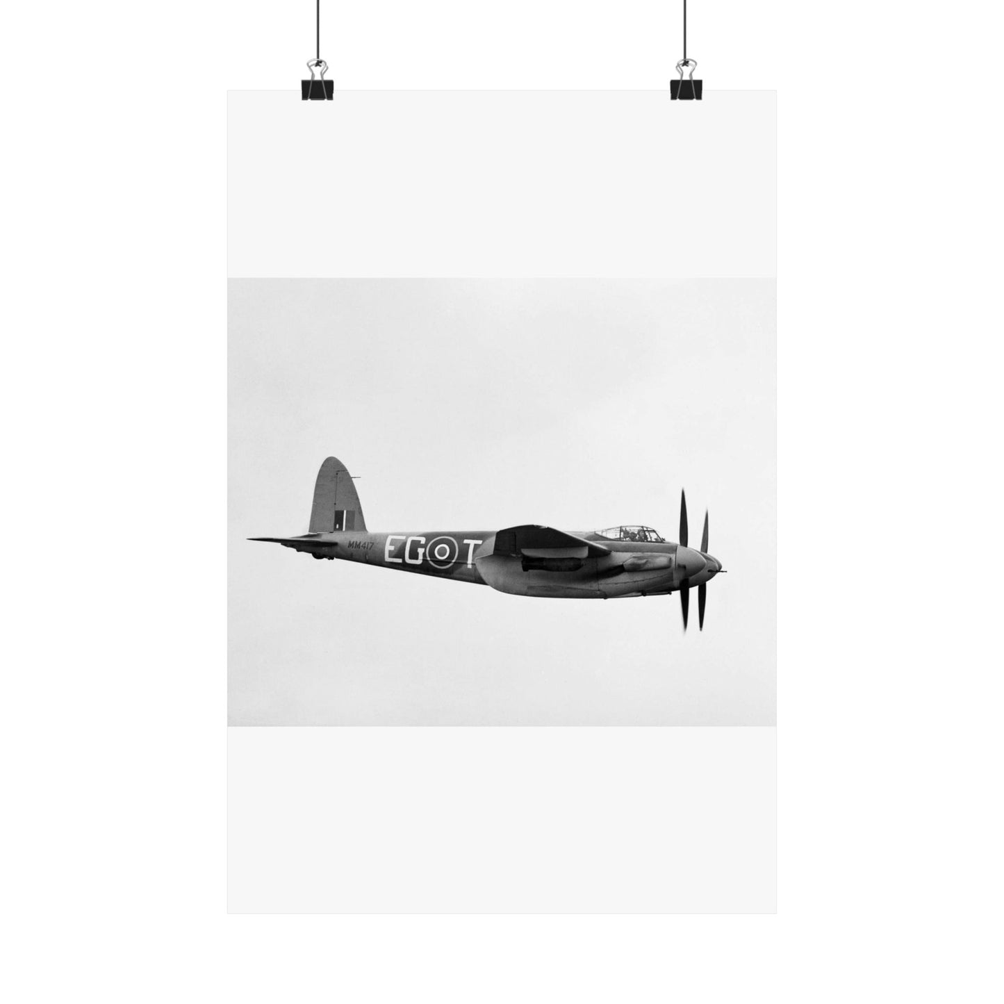 De Havilland Mosquito FB Mk VI of No. 487 Squadron RNZAF based at Hunsdon, Hertfordshire, 28 February 1944. CH12415 High Quality Matte Wall Art Poster for Home, Office, Classroom