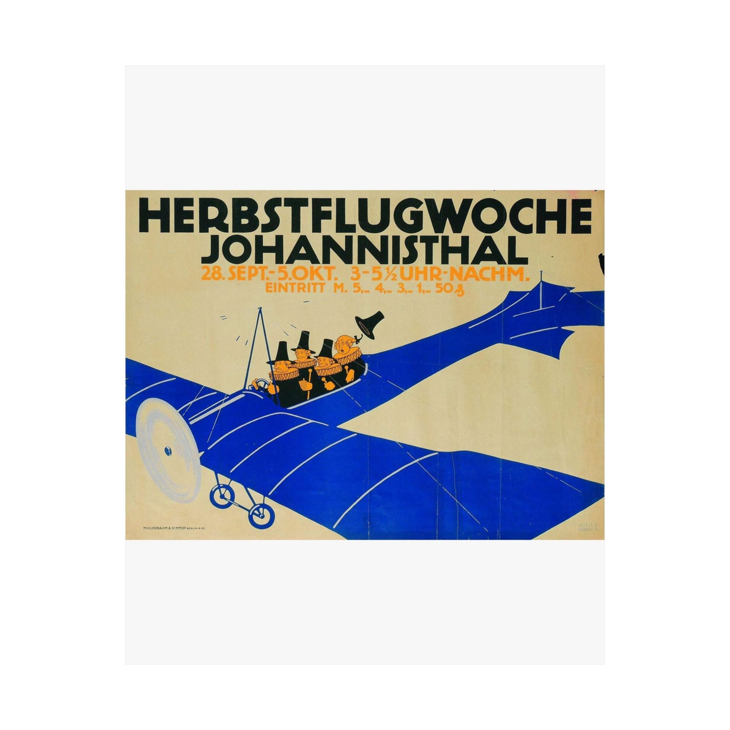 Herbstflugwoche Johannisthal - Julius Klinger High Quality Matte Wall Art Poster for Home, Office, Classroom