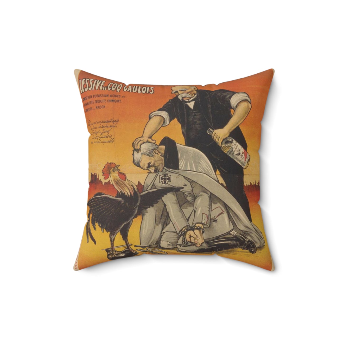 Extrait de Javel le Coq Gaulois . . . R[ené] Guichard Decorative Accent Square Pillow