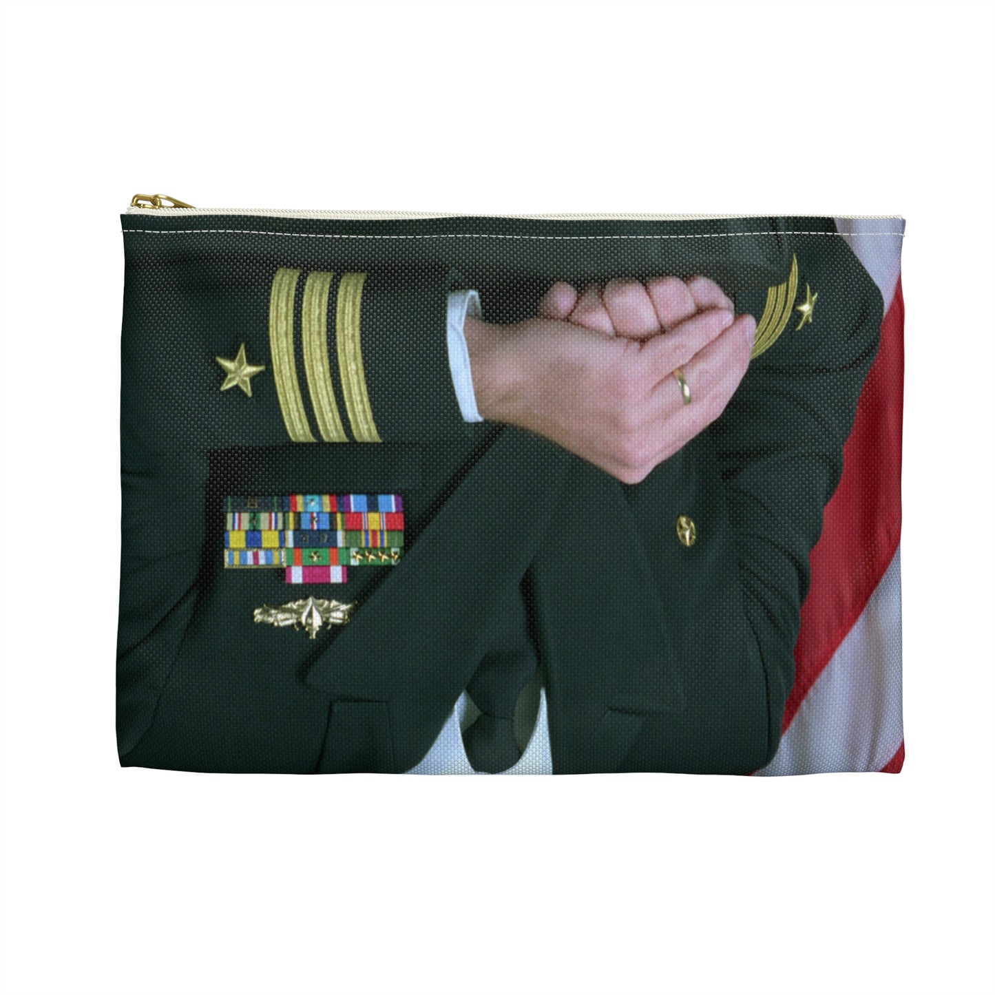 Commander Theodore J. Hoffman, USN Large Organizer Pouch with Black Zipper