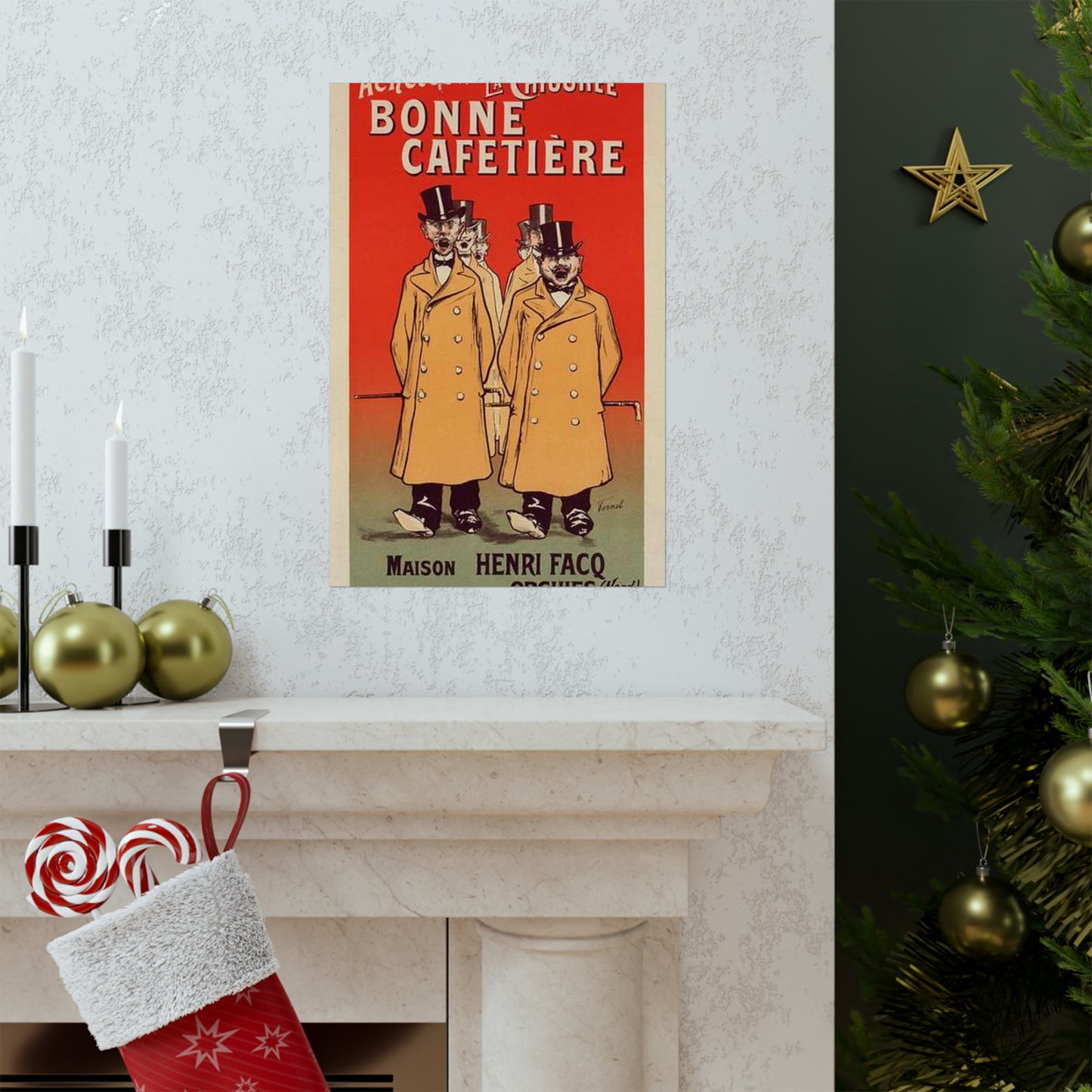 Affiche pour la "Chicorée Bonne Cafetière". High Quality Matte Wall Art Poster for Home, Office, Classroom