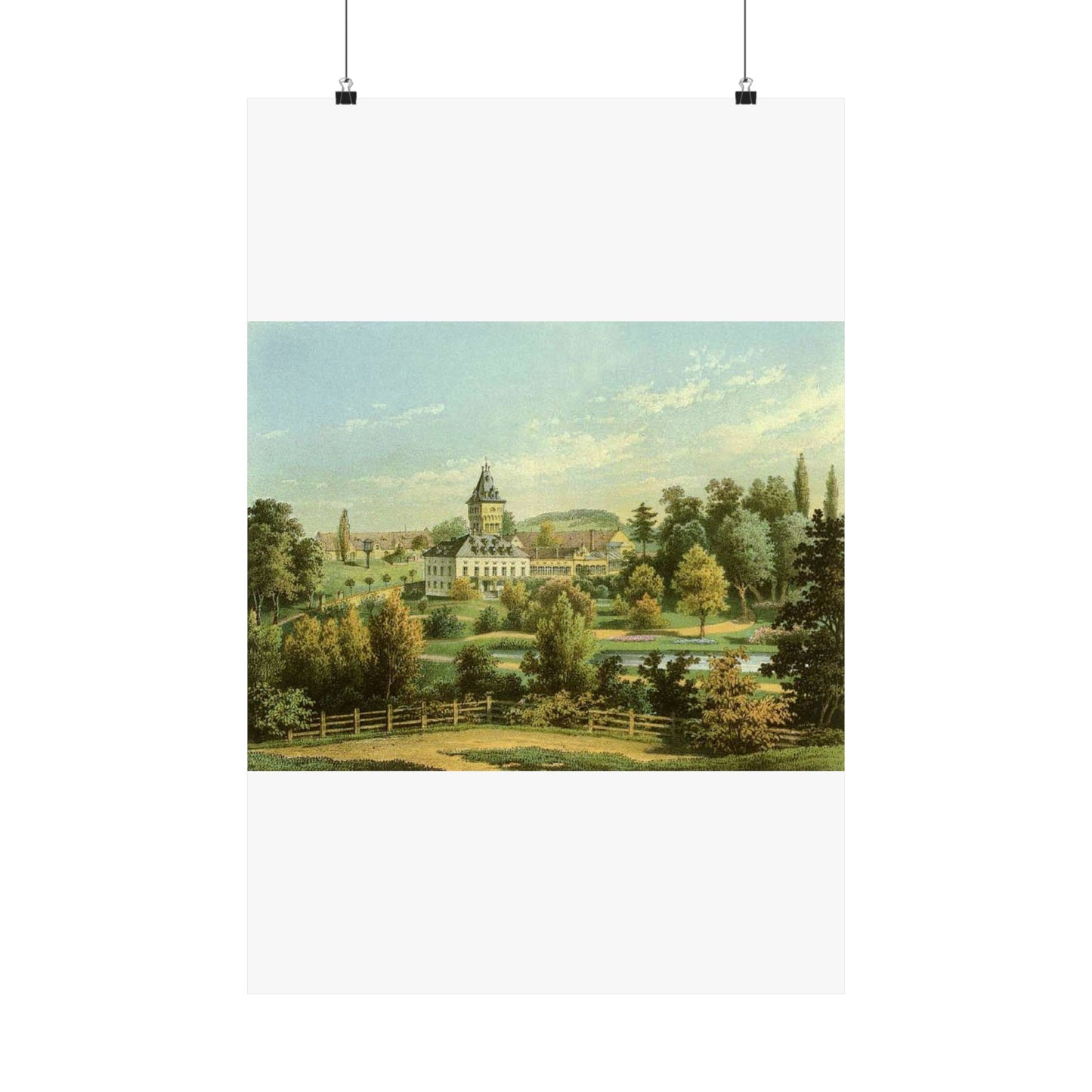 Schloss Peilau-Gladishof Sammlung Duncker High Quality Matte Wall Art Poster for Home, Office, Classroom