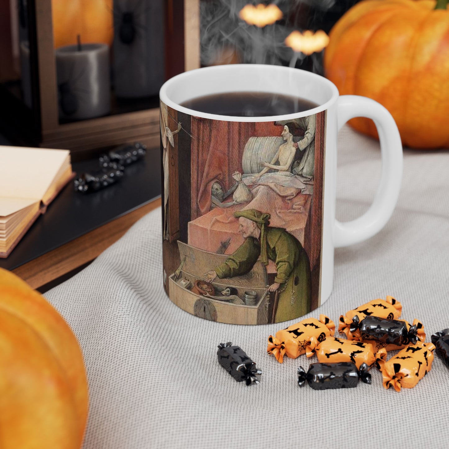 Jheronimus Bosch death and the miser Beautiful Novelty Ceramic Coffee Mug 11oz