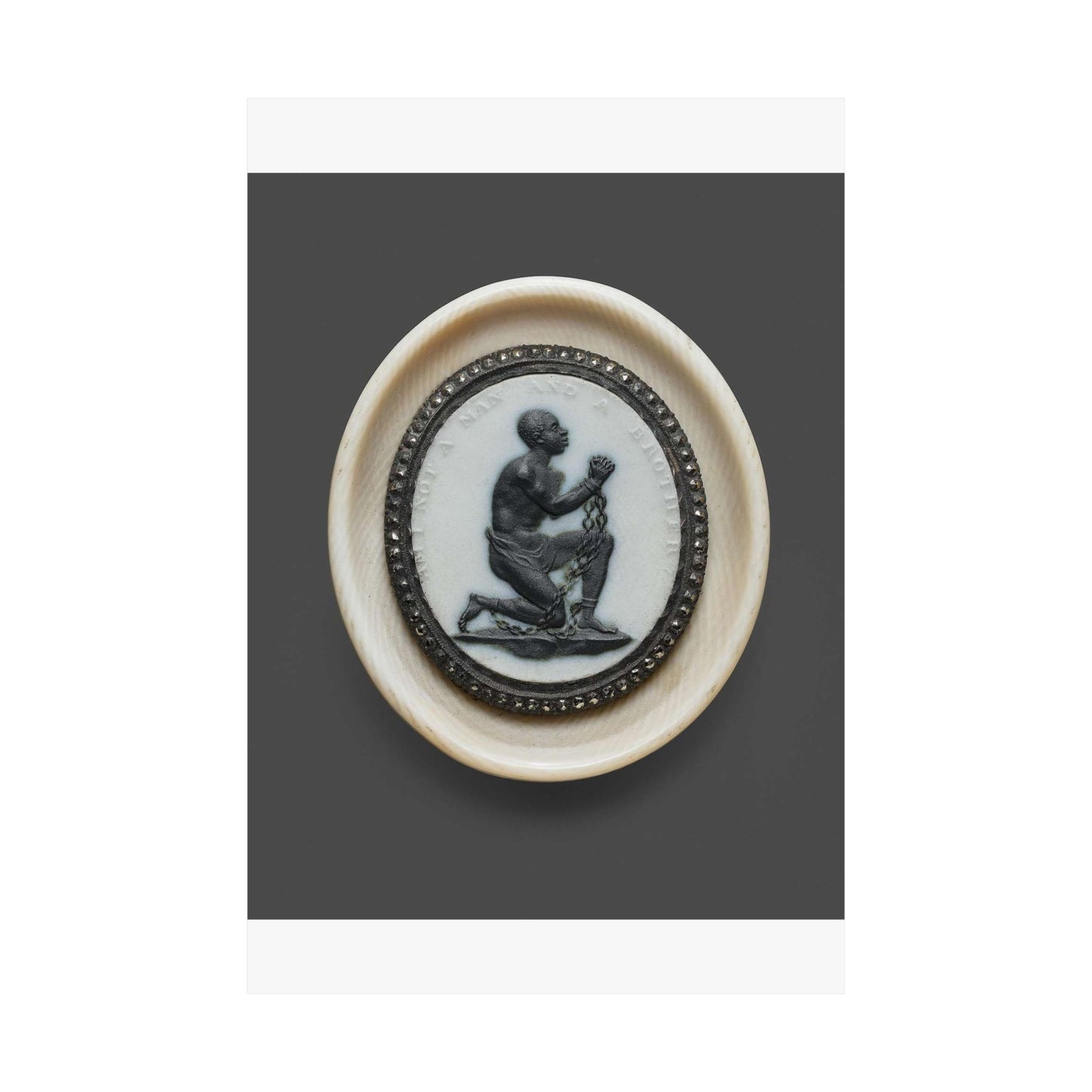 Anti-Slavery Medallion, Wedgwood porcelain manufactory, England High Quality Matte Wall Art Poster for Home, Office, Classroom