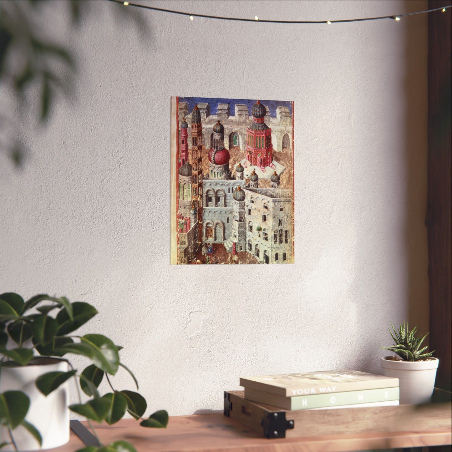 Jerusalem from BL Eg 1070, f. 5 High Quality Matte Wall Art Poster for Home, Office, Classroom