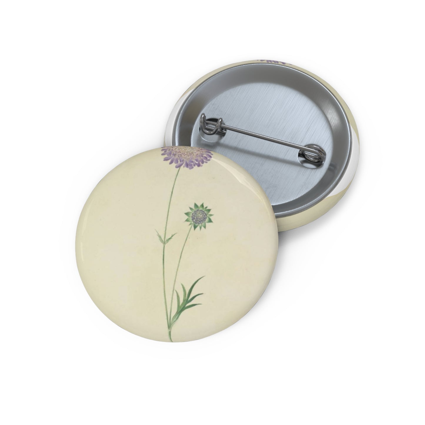 Scabiosa by Lydia Penrose Pin Buttons with Crisp Design