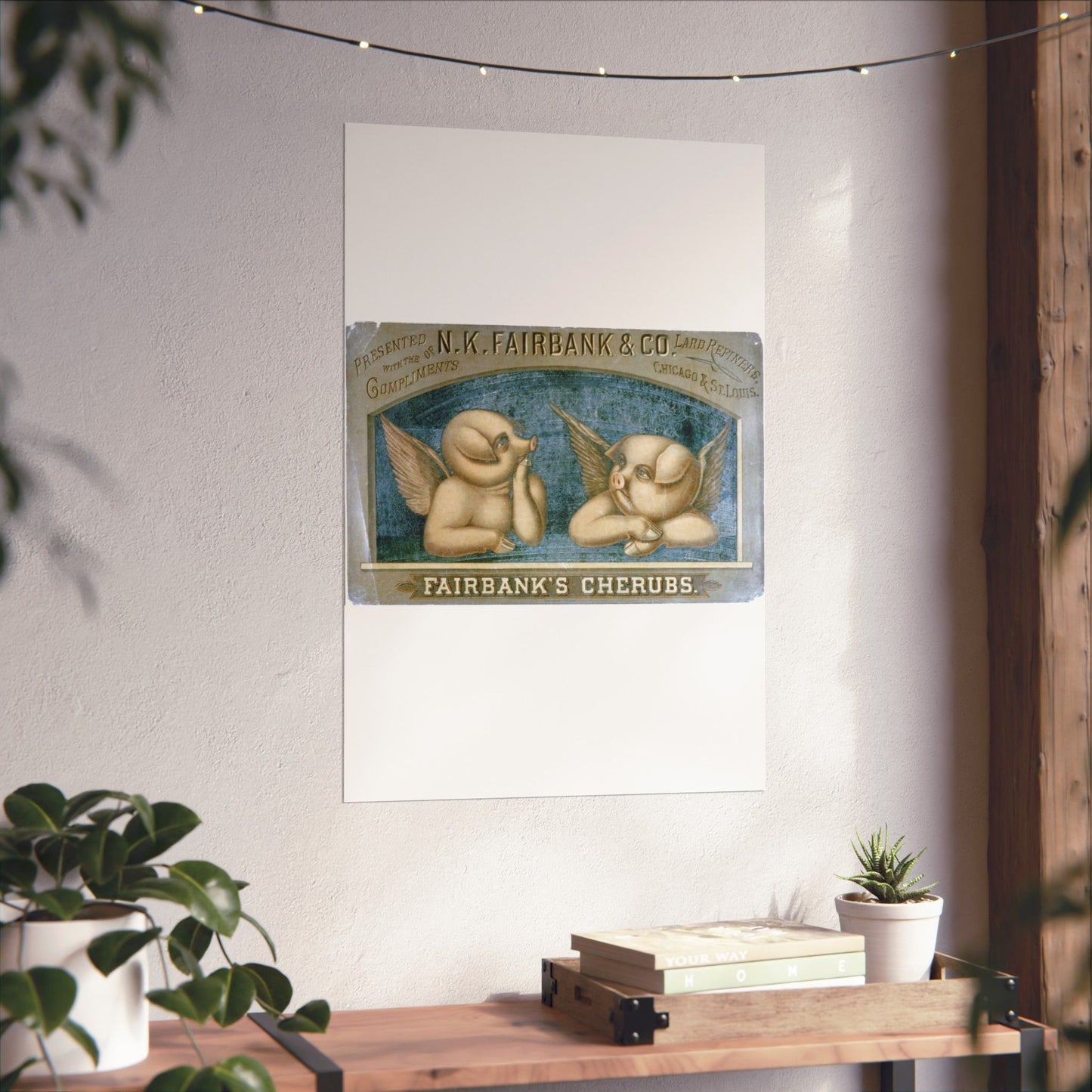 Fairbank's cherubs--Presented with the compliments of N.K. Fairbank & Co., lard refiners, Chicago & St. Louis High Quality Matte Wall Art Poster for Home, Office, Classroom