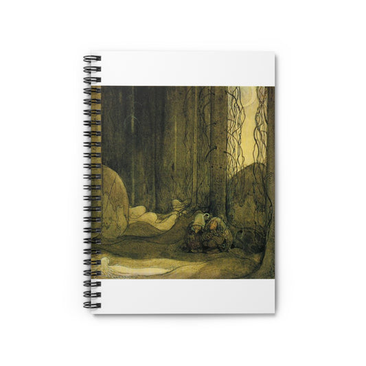 The changeling, John Bauer, 1913 - fairy tale illustration Spiral Bound Ruled Notebook with Printed Cover