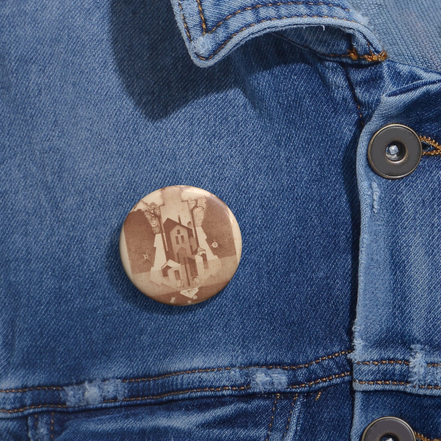 Jac Jongert - Decoratief ontwerp voor een fabriek Pin Buttons with Crisp Design