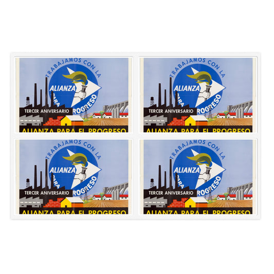 Alliance Posters, Cold War American Propaganda poster Laminated UV Protective Vinyl Stickers