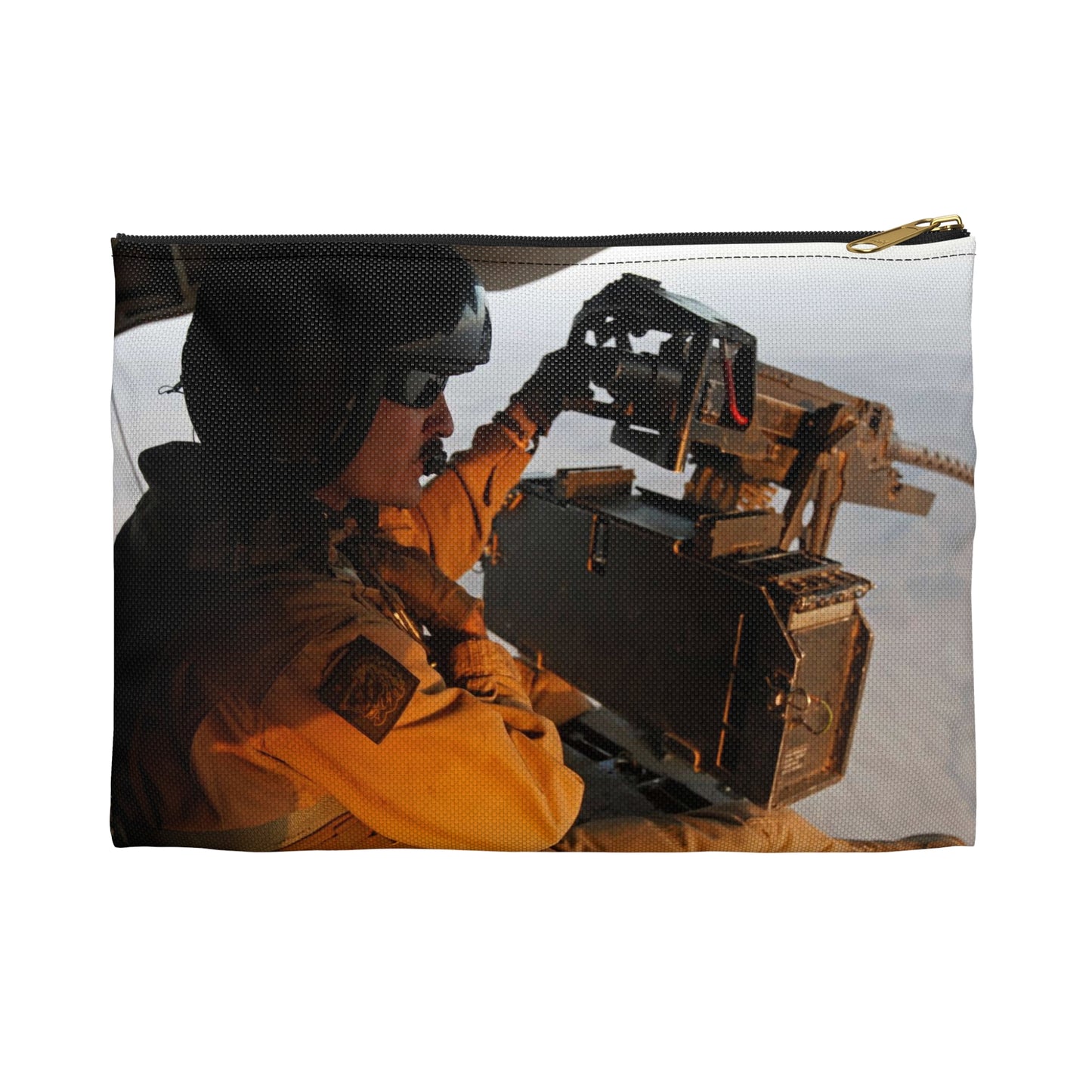 U.S. Marine Corps Staff Sgt. Peter A. Montalvo, a crew Large Organizer Pouch with Black Zipper