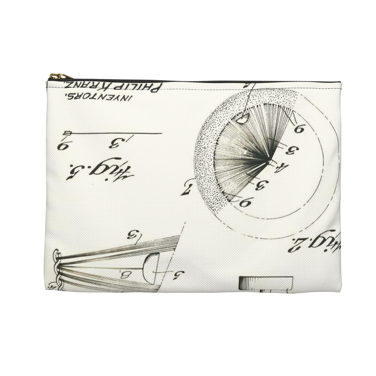 Patent Case File No. 2,149,968, Artificial Christmas Tree, Inventor(s)- Phillip Kraz and Albert P. Schmid. - DPLA - 73deecf248cfb1b098134e42a6ed4bcf (page 7) Large Organizer Pouch with Black Zipper