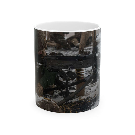 U.S. Marine Corps Lance Cpl. Jimmy Medders, a machine Beautiful Novelty Ceramic Coffee Mug 11oz