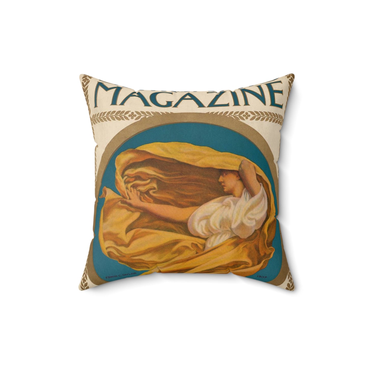 Christmas number, Scribner's magazine Decorative Accent Square Pillow