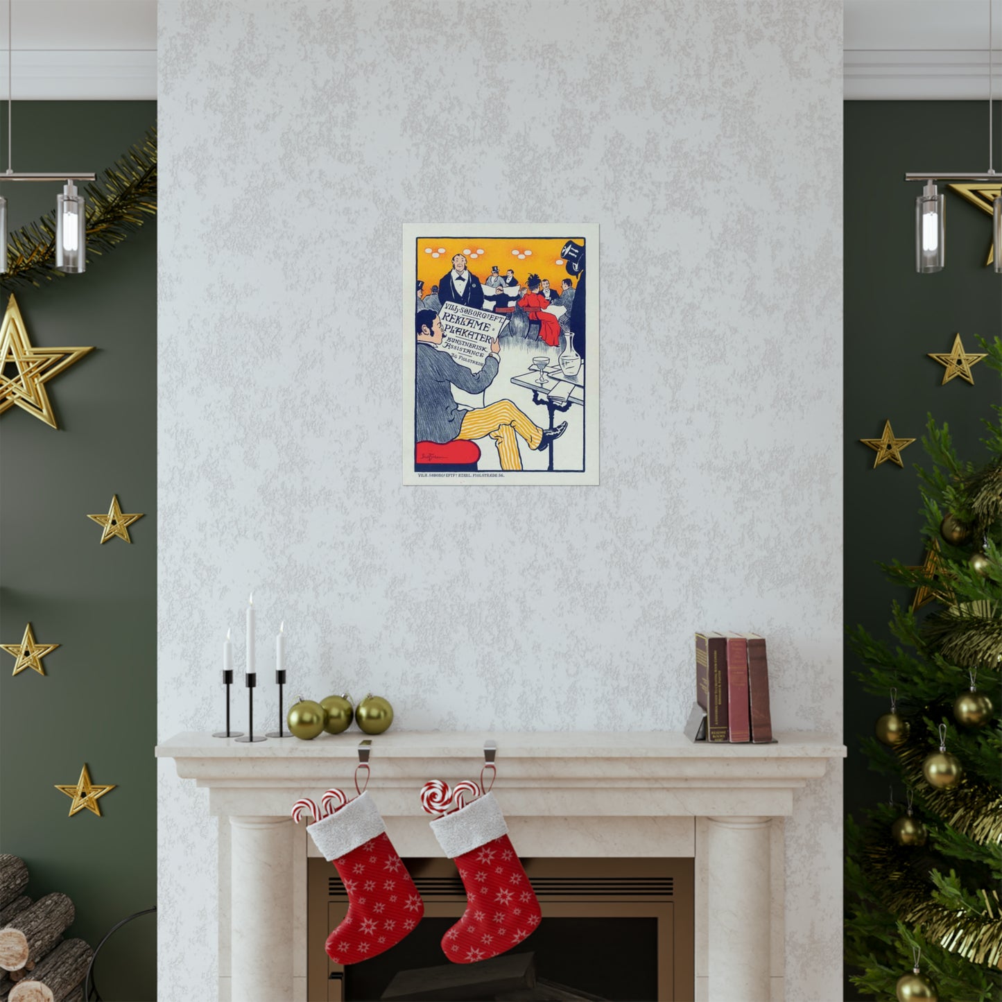 Affiche danoise pour les "Affiches artistiques Wilh. Söborg". High Quality Matte Wall Art Poster for Home, Office, Classroom