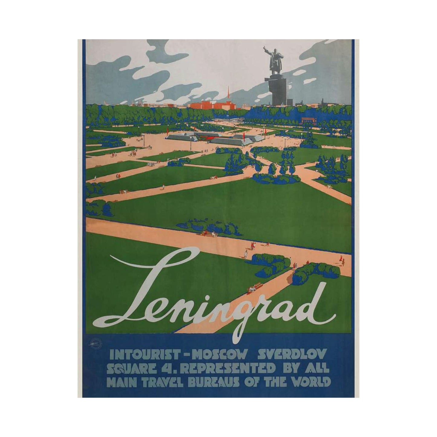 Leningrad (Travel poster), Art Deco Poster High Quality Matte Wall Art Poster for Home, Office, Classroom