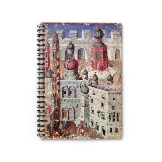 Jerusalem from BL Eg 1070, f. 5 Spiral Bound Ruled Notebook with Printed Cover