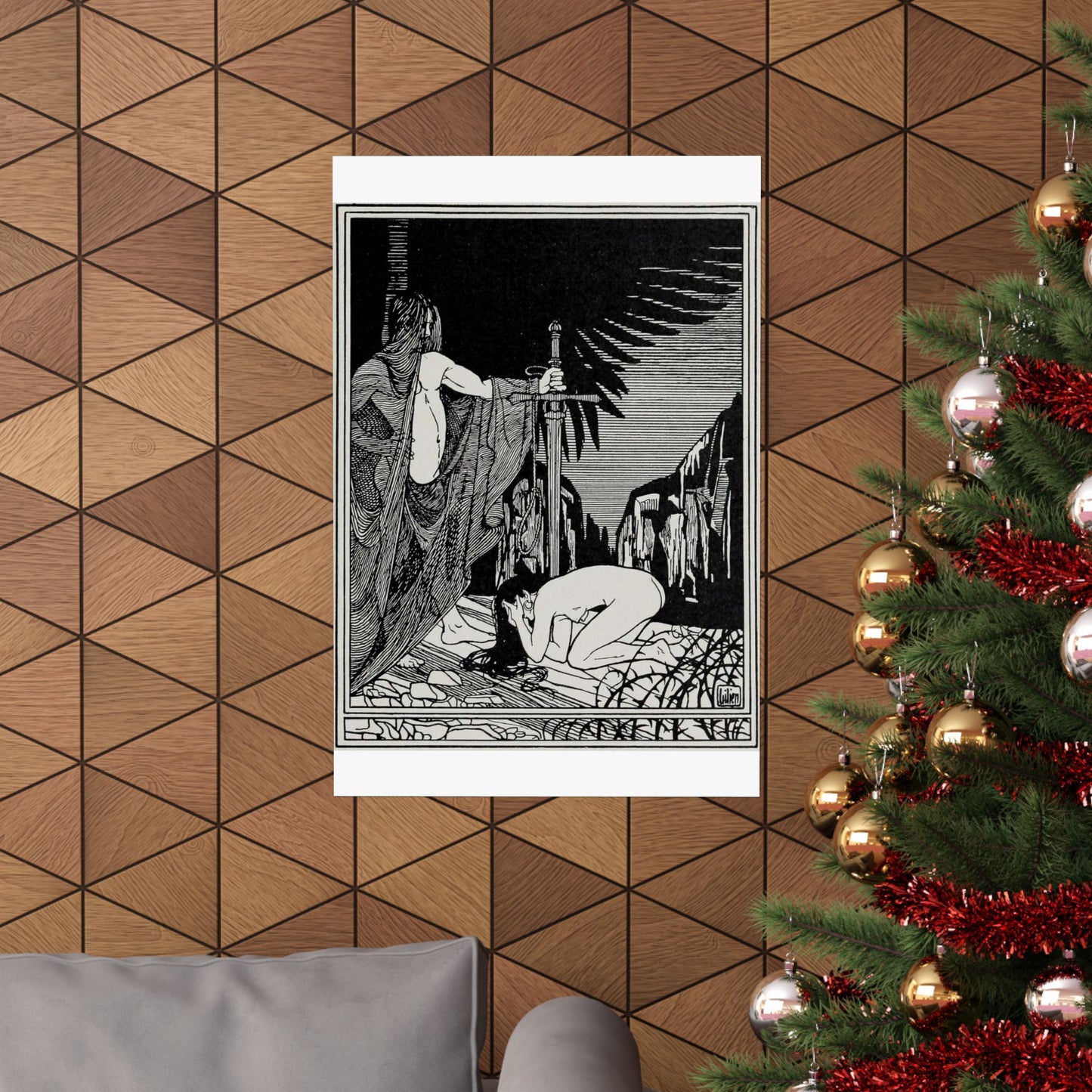 Juda 3 - Art nouveau public domain image High Quality Matte Wall Art Poster for Home, Office, Classroom