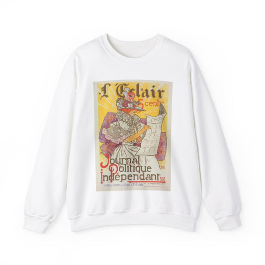 Affiche pour le journal "l'Éclair". White Heavy Blend Adult Crew Neck SweatShirt