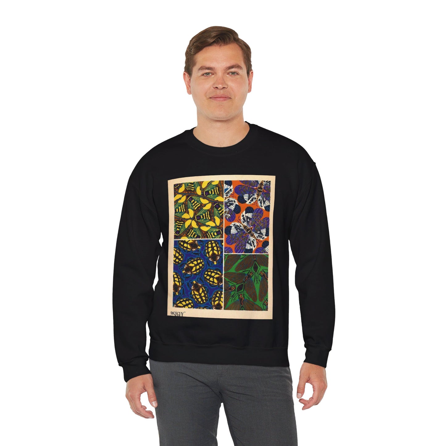 Insectes - EA Séguy - 1929 - page 21 Black Heavy Blend Adult Crew Neck SweatShirt