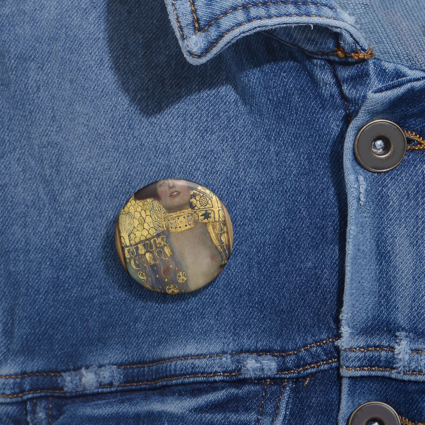 Gustav Klimt - Judith - 4737 - Österreichische Galerie Belvedere Pin Buttons with Crisp Design