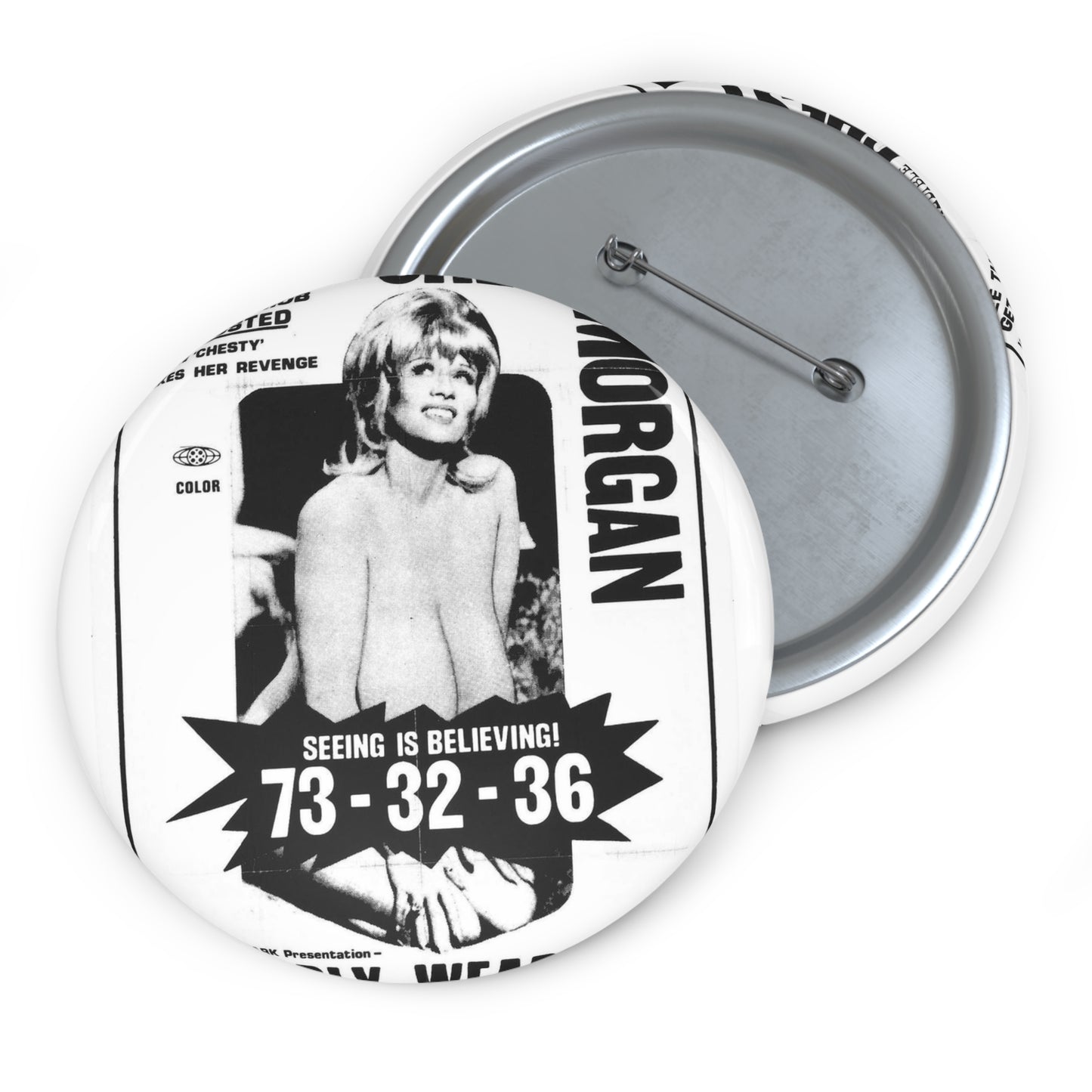 Deadly weapons poster 01 - Public domain movie poster Pin Buttons with Crisp Design