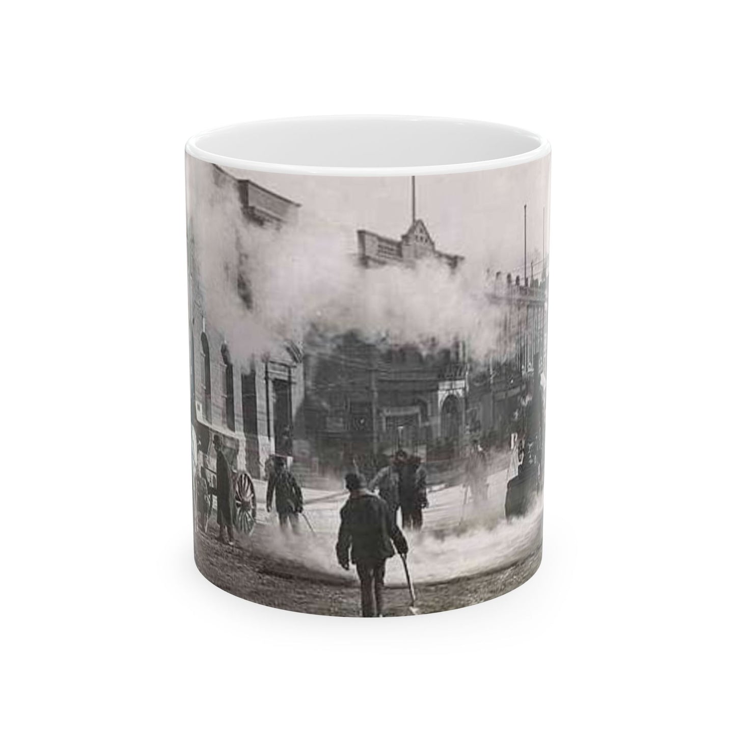 Laying Asphalt, all workers and equipment in view (NBY 10449) Beautiful Novelty Ceramic Coffee Mug 11oz