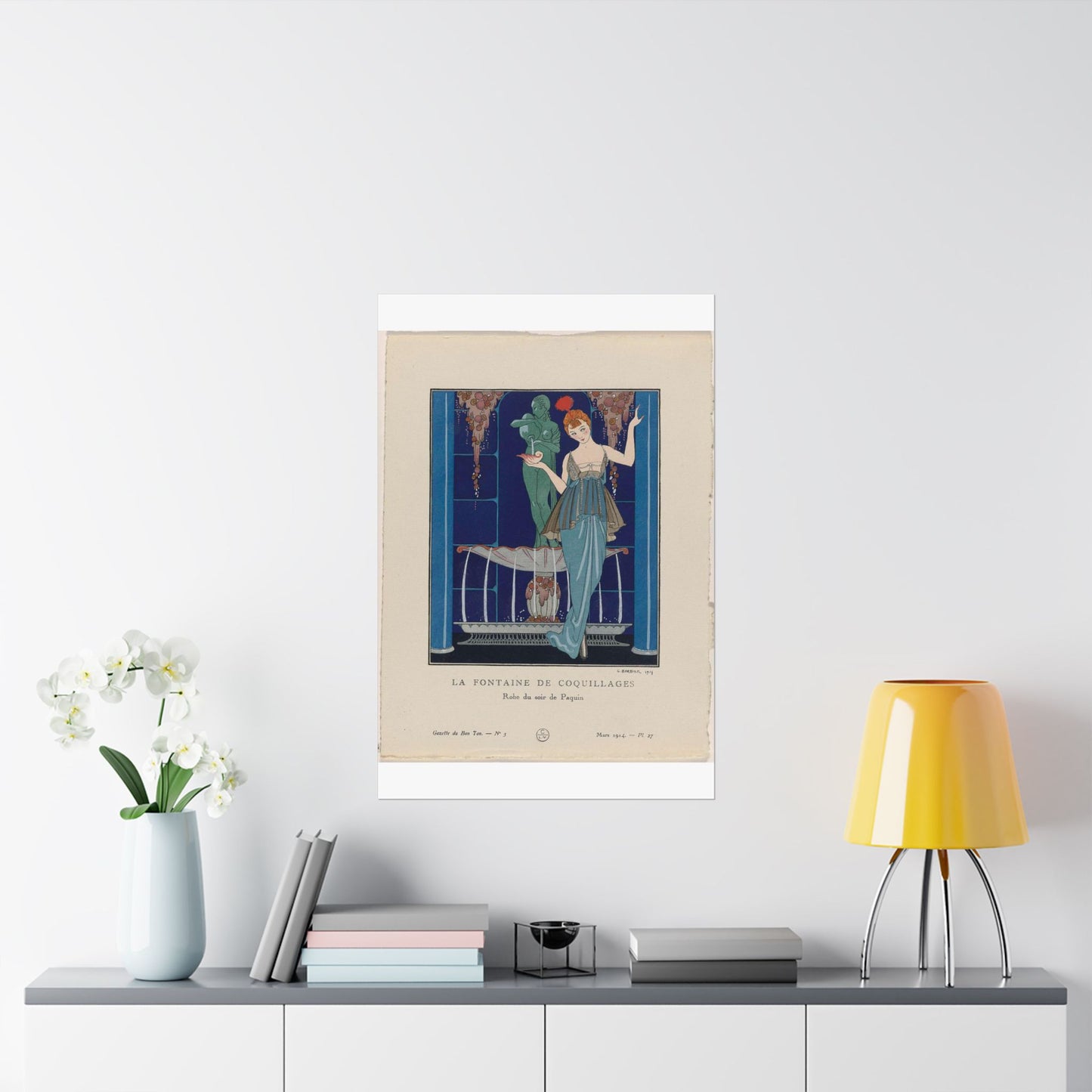 Gazette du Bon Ton. Art – Modes & Frivolités: Evening Attire High Quality Matte Wall Art Poster for Home, Office, Classroom