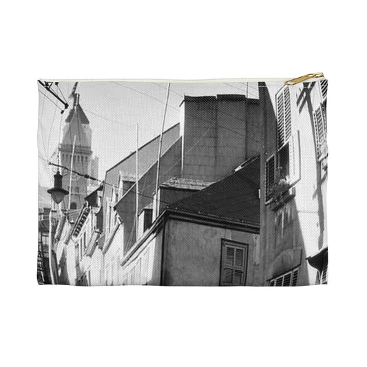 Rue St-Flavien, Quebec City, 1932 Large Organizer Pouch with Black Zipper