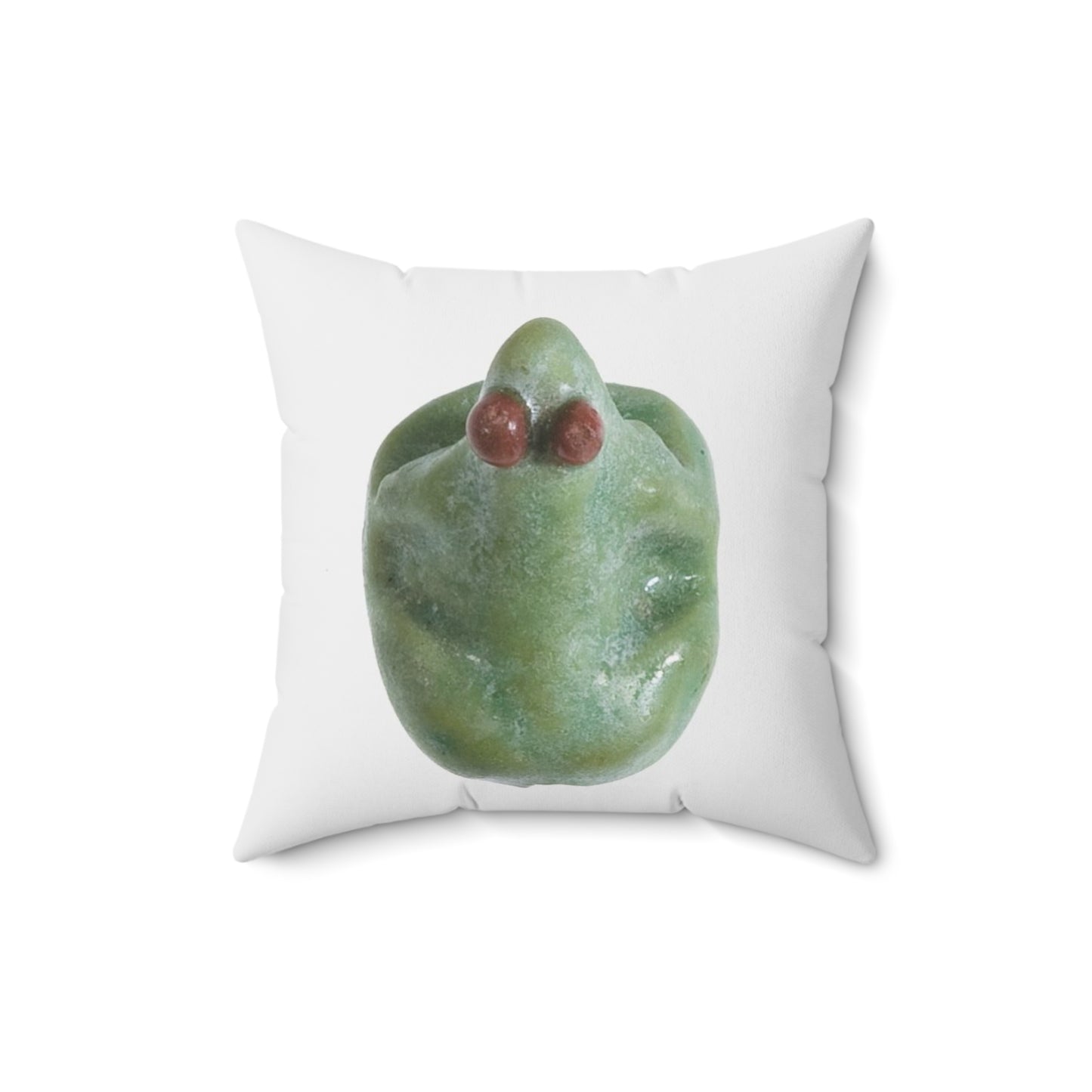 Frog Seal Amulet with a Maat Hieroglyph on the Base Decorative Accent Square Pillow