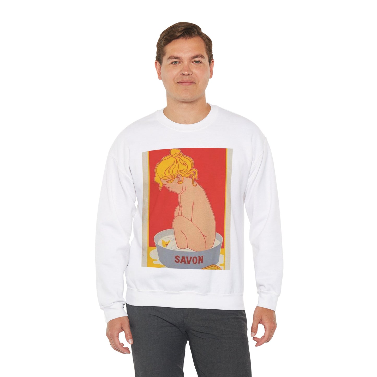 Affiche belge pour le "Savon Starlight". White Heavy Blend Adult Crew Neck SweatShirt