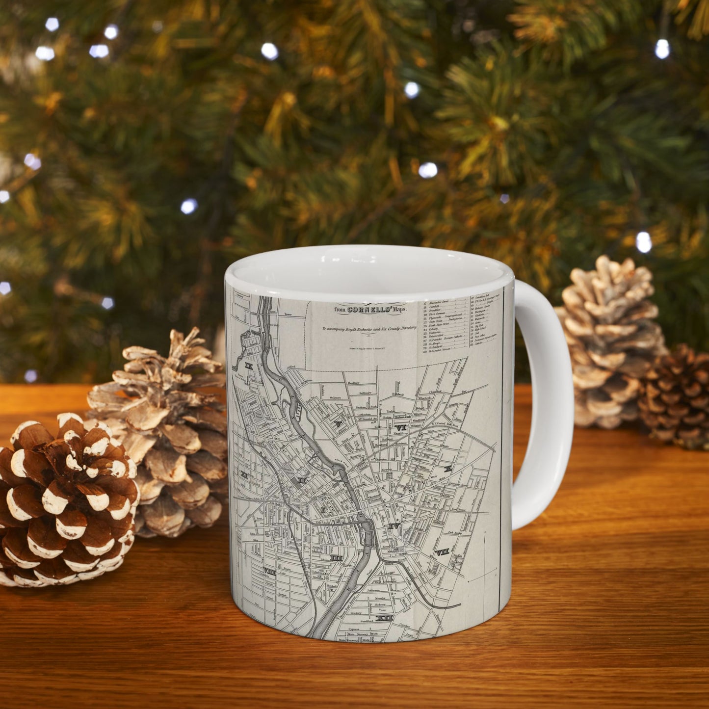 Map of the city of Rochester : from Cornells' Maps : to accompany Boyd's Rochester and six county directory / Beautiful Novelty Ceramic Coffee Mug 11oz