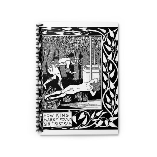 Aubrey Beardsley - How King Marke found Sir Tristram Spiral Bound Ruled Notebook with Printed Cover