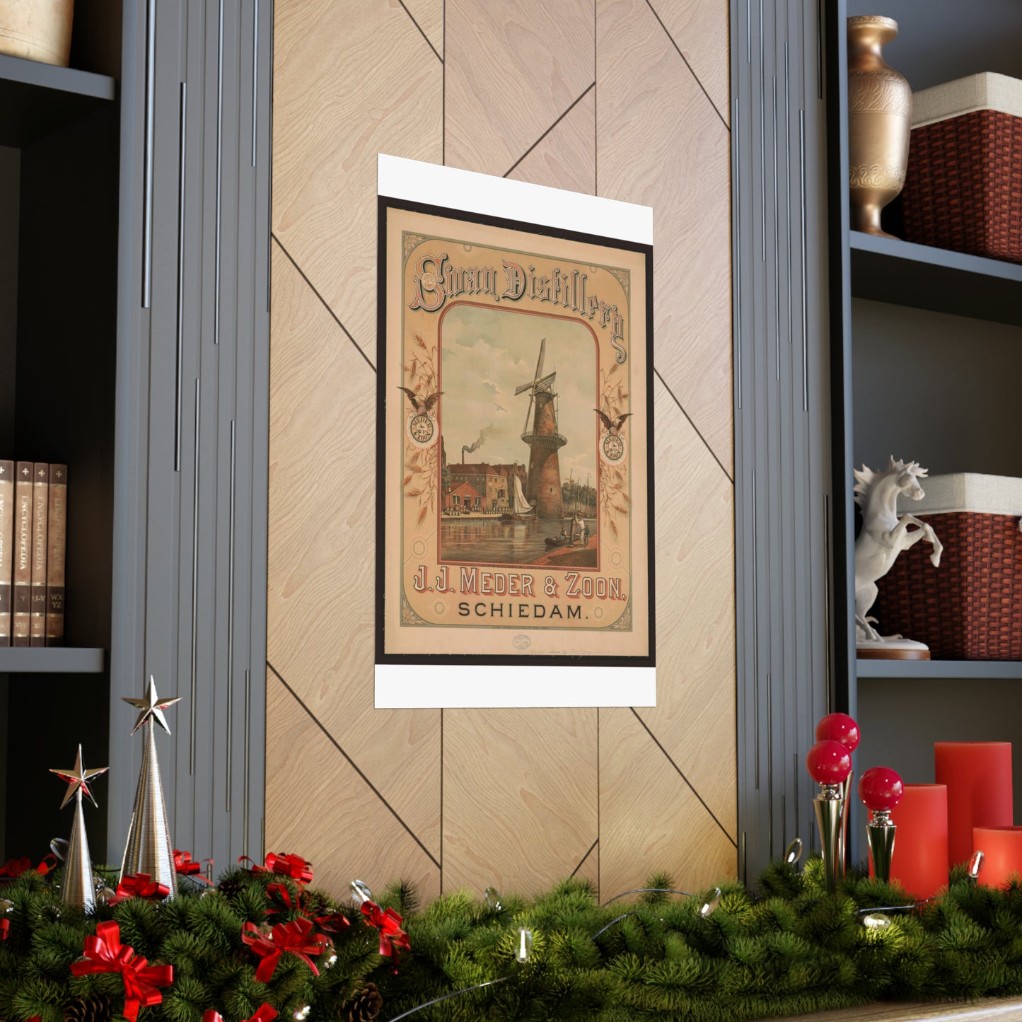 Swan Distillery, J.J. Meder & Zoon, Schiedam High Quality Matte Wall Art Poster for Home, Office, Classroom