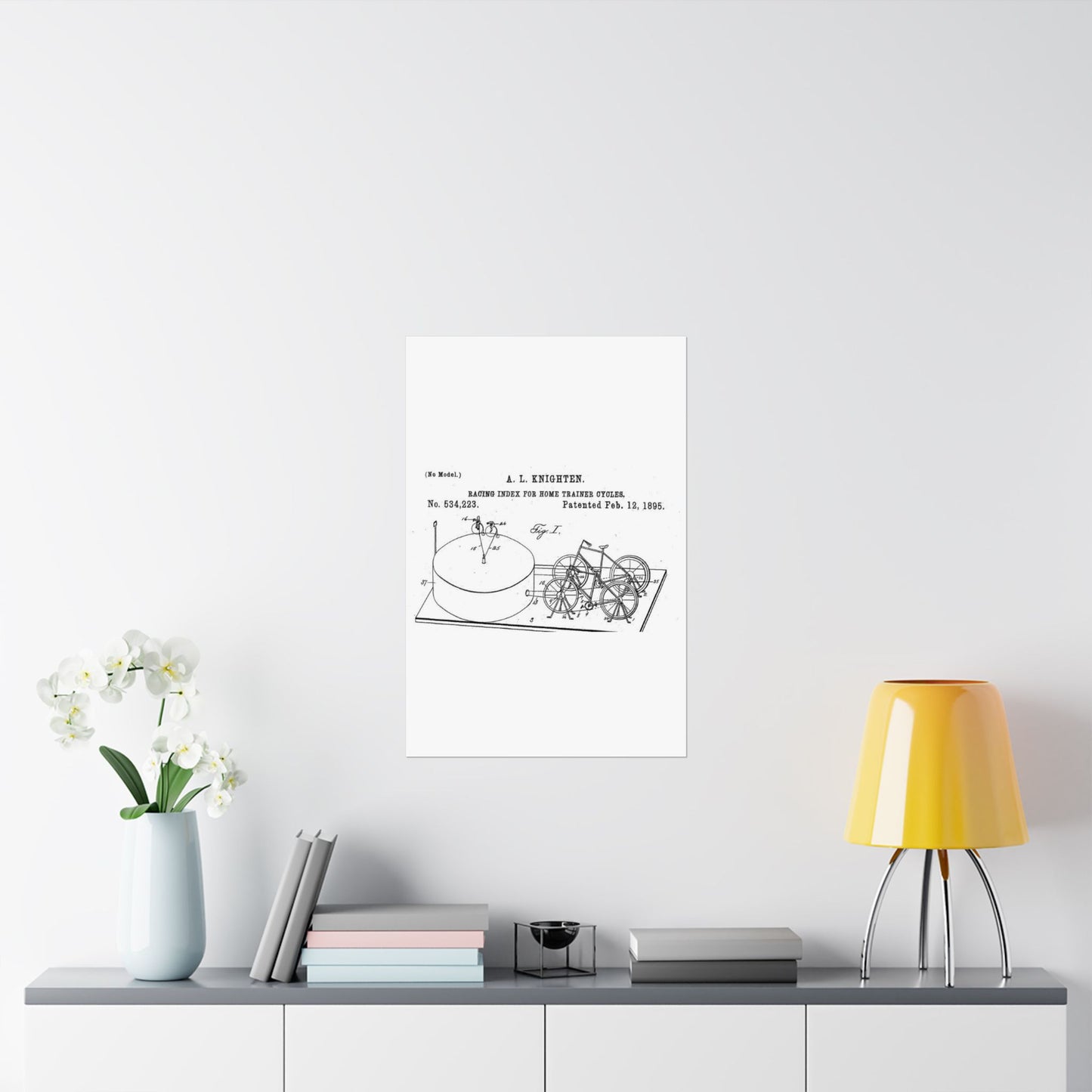 Patent drawing - RacingBikesPatent Public domain  image High Quality Matte Wall Art Poster for Home, Office, Classroom