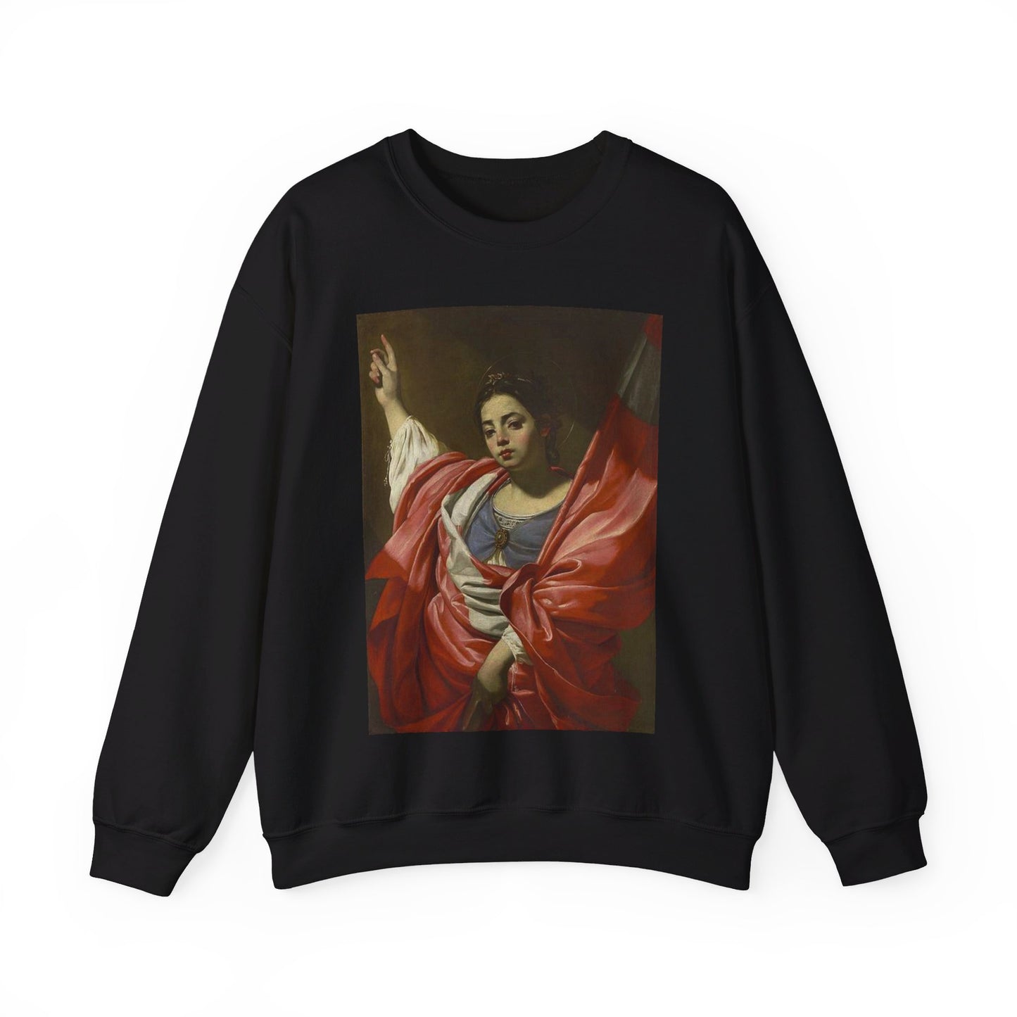 Vouet - School of - St. Ursula, c. 1620, 1961.285 Black Heavy Blend Adult Crew Neck SweatShirt