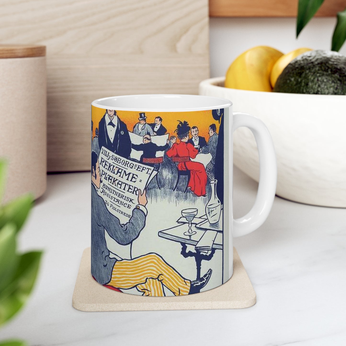 Affiche danoise pour les "Affiches artistiques Wilh. Söborg". Beautiful Novelty Ceramic Coffee Mug 11oz