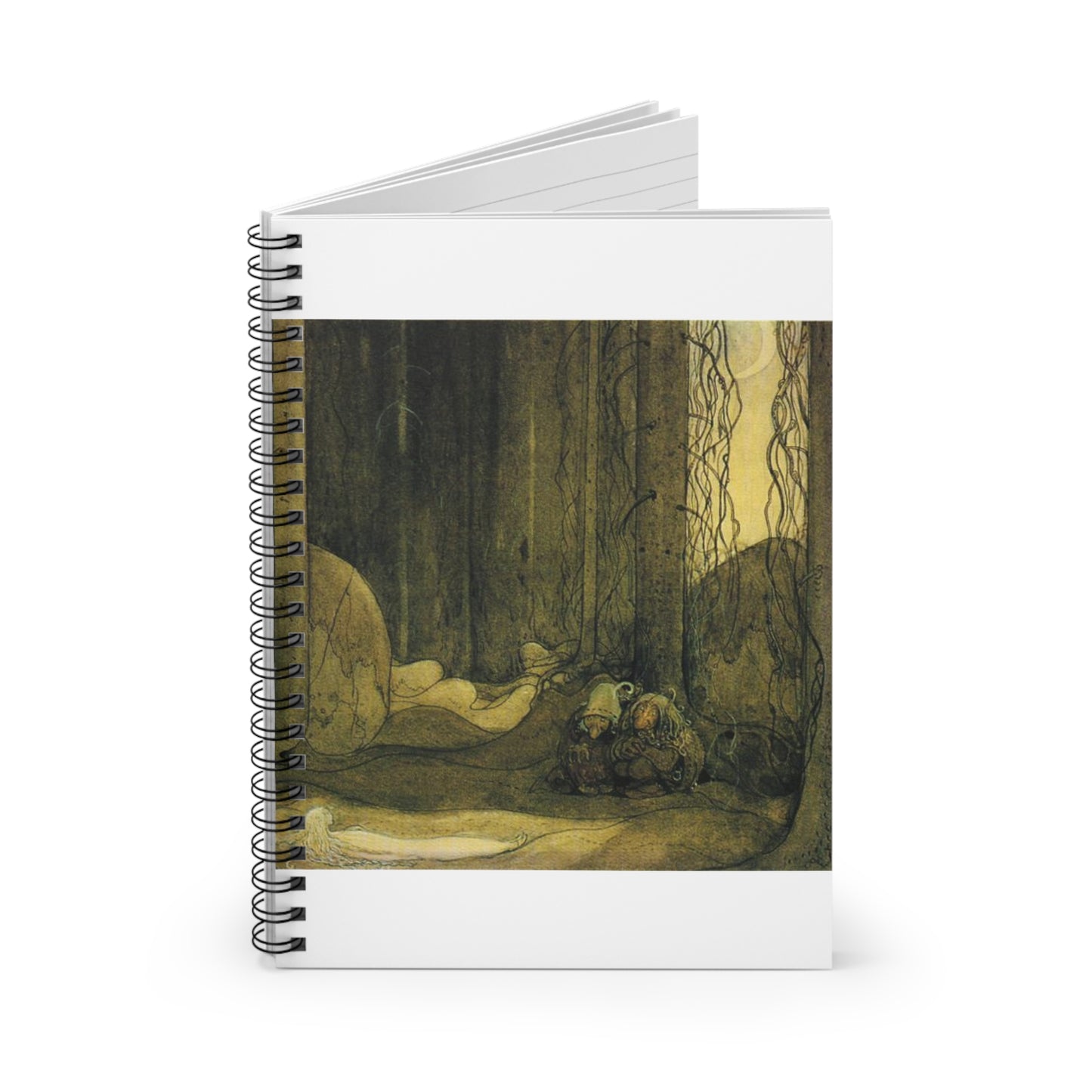 The changeling, John Bauer, 1913 - fairy tale illustration Spiral Bound Ruled Notebook with Printed Cover