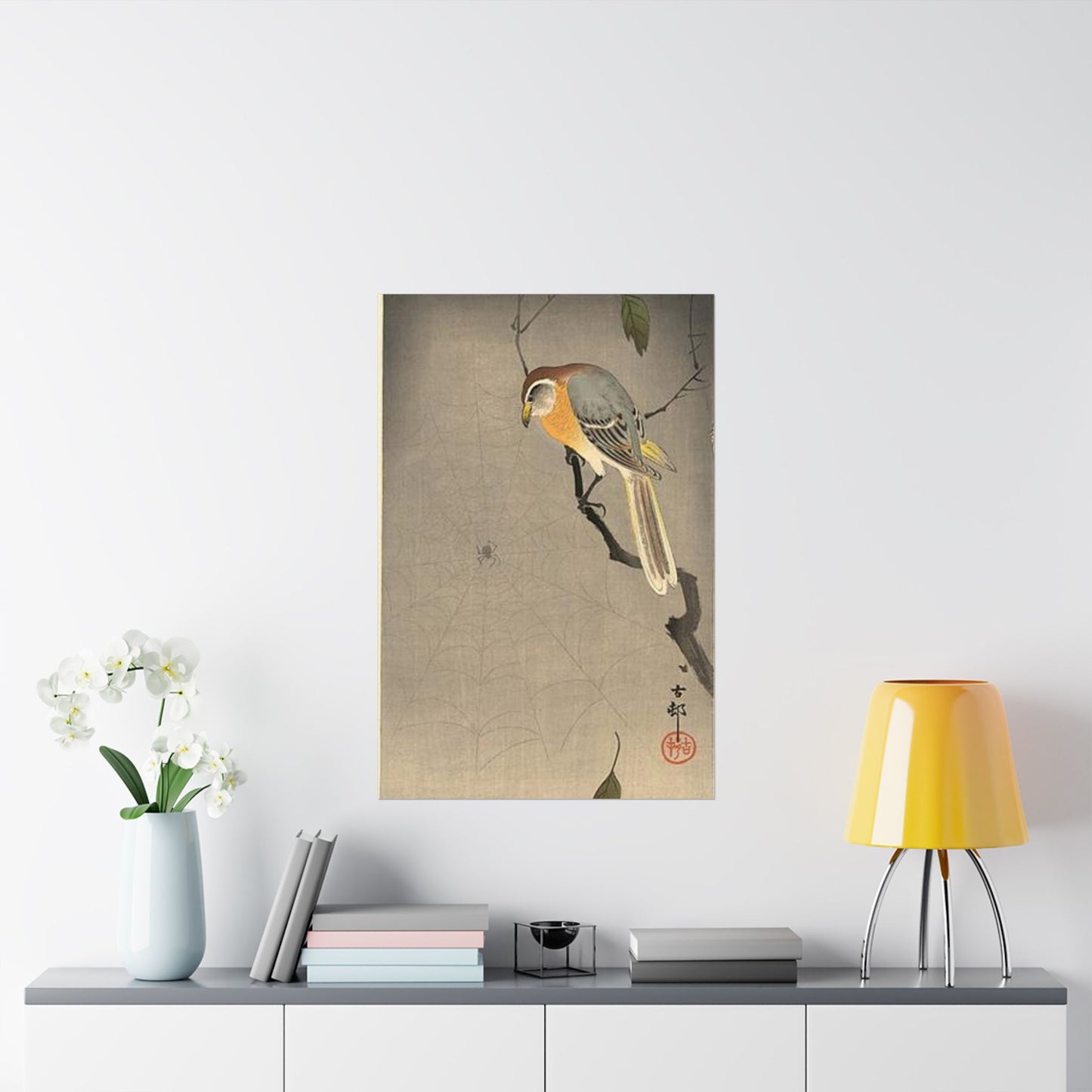 Koson - the-spiderweb, Ohara Koson High Quality Matte Wall Art Poster for Home, Office, Classroom