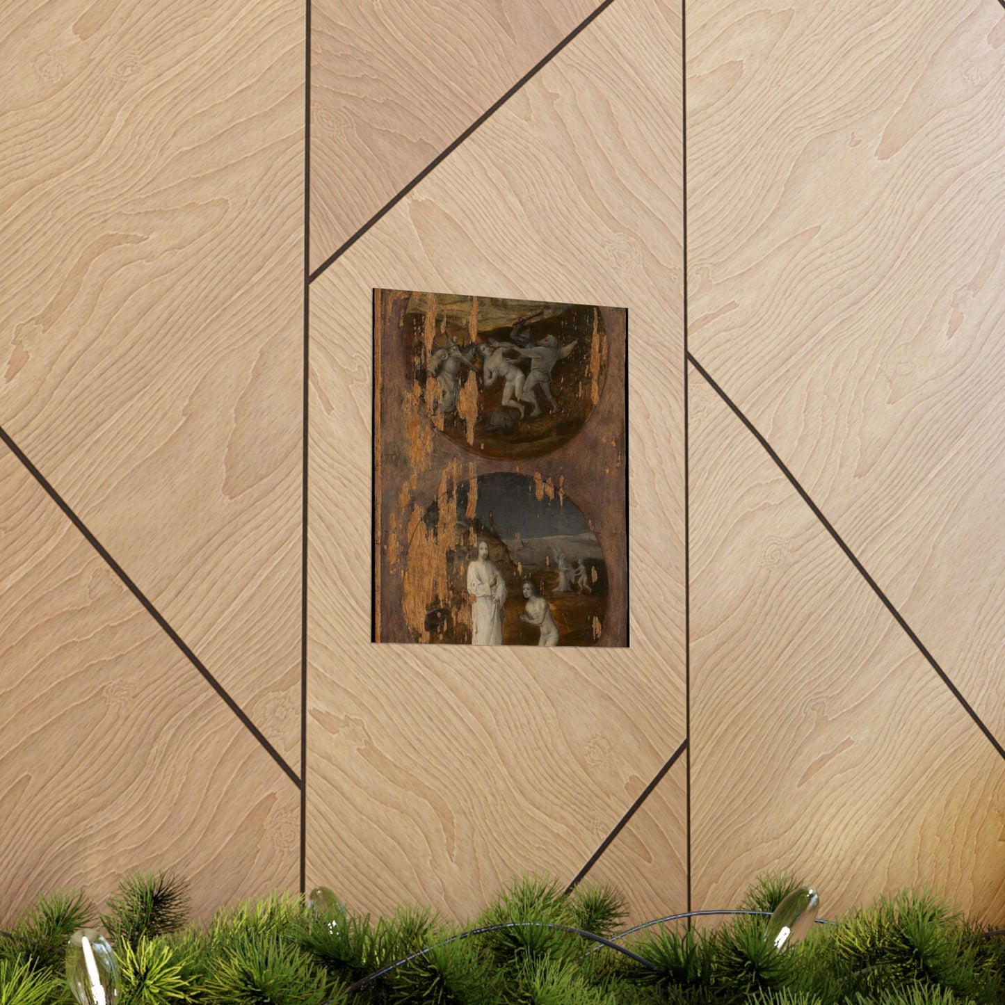 Flood Panels (The Flood – reverse), ca. 1508-1516 High Quality Matte Wall Art Poster for Home, Office, Classroom