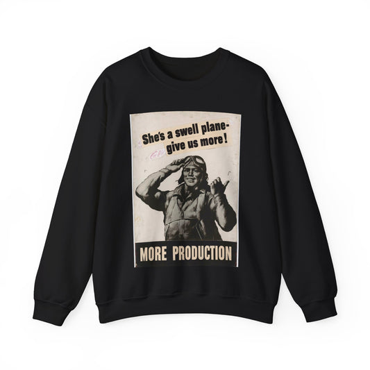 She's a swell plane - give us more!  MORE PRODUCTION [Riggs] Black Heavy Blend Adult Crew Neck SweatShirt