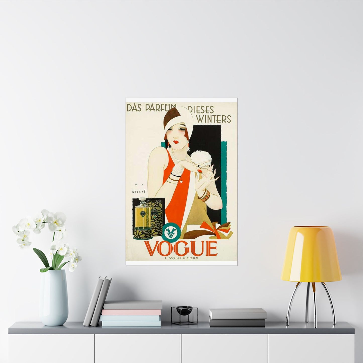 1926 1927 circa Jupp Wiertz Plakat Das Parfüm dieses Winters - Vogue, Firma F. Wolff & Sohn, Karlsruhe High Quality Matte Wall Art Poster for Home, Office, Classroom