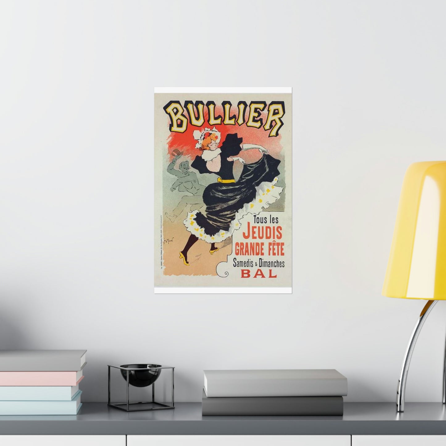Affiche pour le "Bal Bullier".. Public domain reproduction. High Quality Matte Wall Art Poster for Home, Office, Classroom