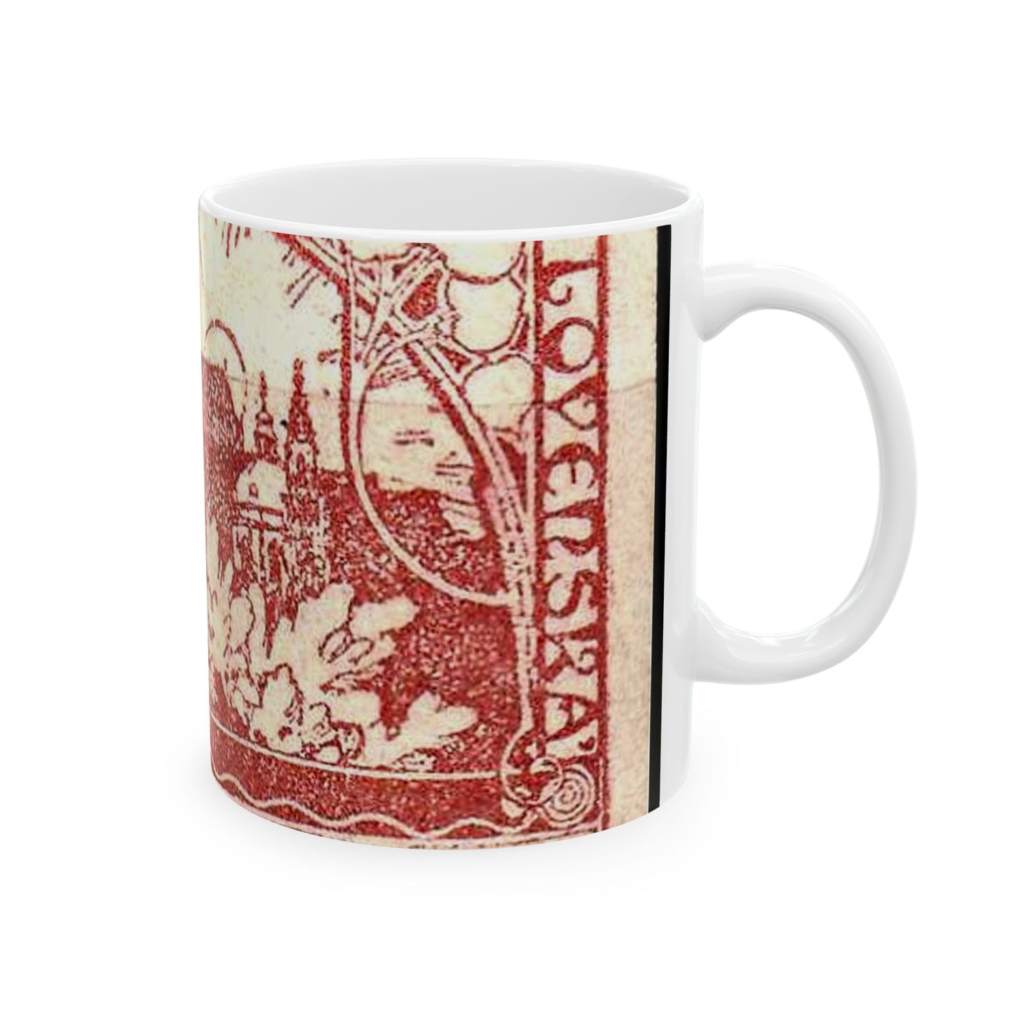 Ceskoslovensko1918hradcany100h-typeB - postal stamp Beautiful Novelty Ceramic Coffee Mug 11oz