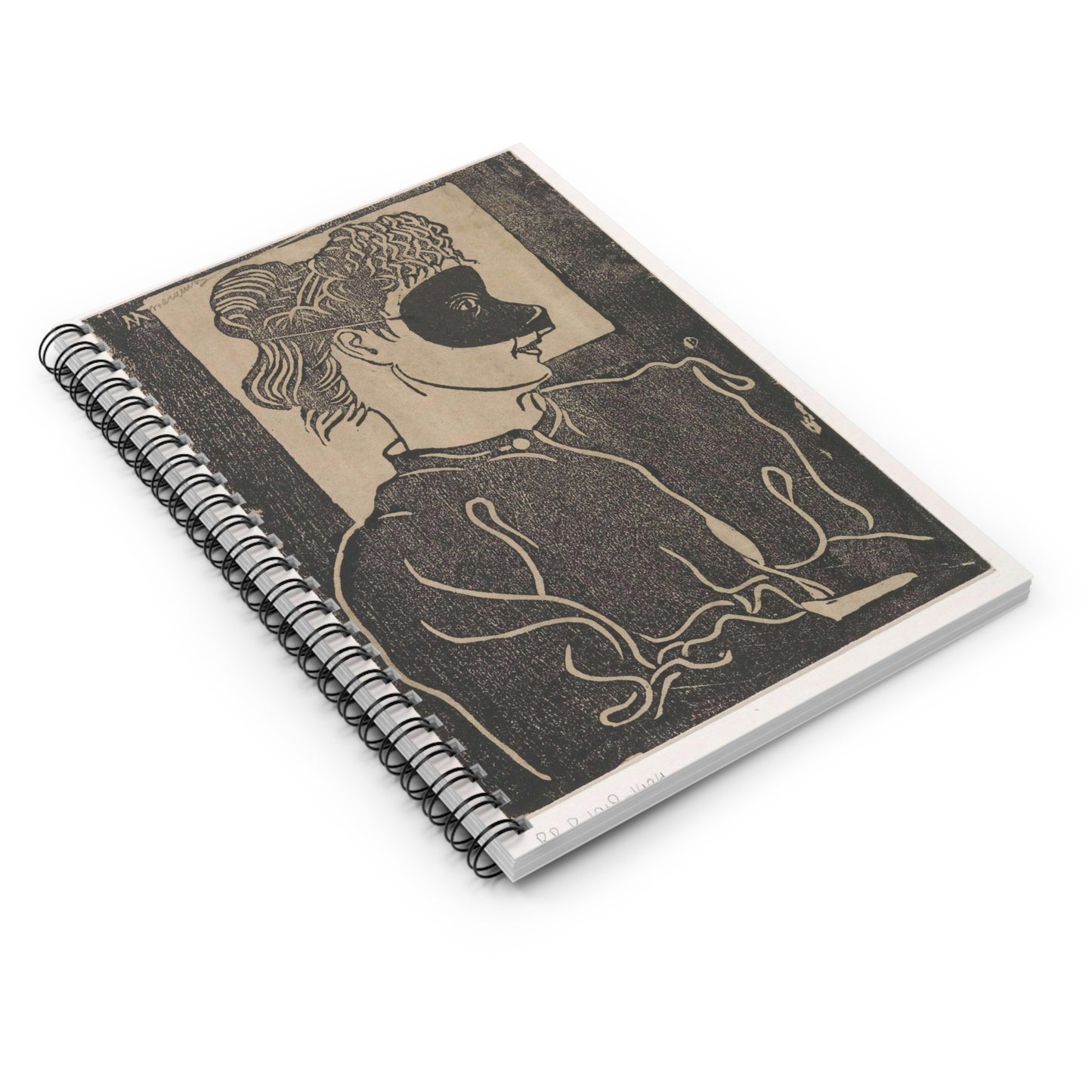 Samuel Jessurun de Mesquita - Gemaskerde vrouw Spiral Bound Ruled Notebook with Printed Cover